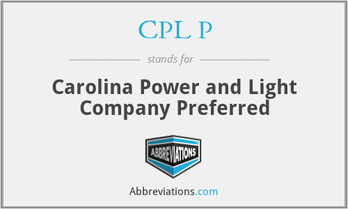 CPL P - Carolina Power and Light Company Preferred